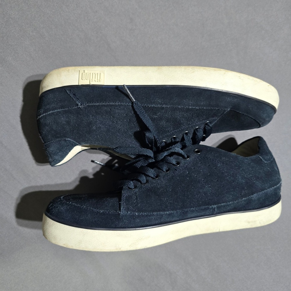 FitFlop Suede Sneakers Mens Size 10 Navy Blue Low Top Trainers 283-097